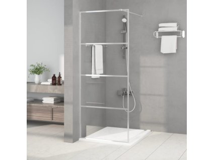 Sprchová zástěna walk-in stříbrná 80 x 195 cm čiré ESG sklo 152135