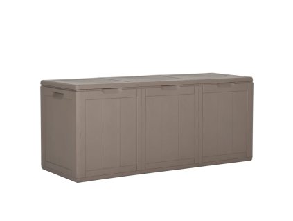 Zahradní úložný box 270 l hnědý PP vzhled dřeva 151232