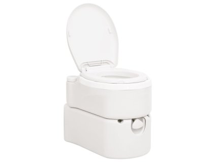 Integrovaná kempingová toaleta bílá 24+17 l HDPE a PP 154411