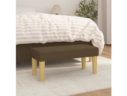 Lavice tmavě hnědá 70 x 30 x 30 cm textil 346627