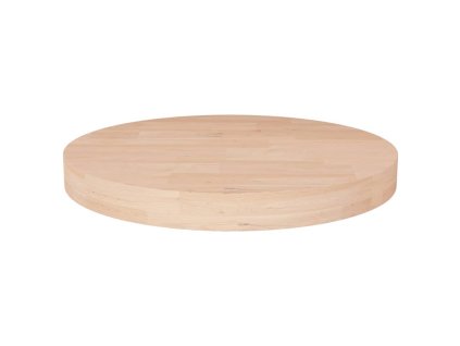 Kulatá stolní deska Ø 30x4 cm masivní dub bez povrchové úpravy 342907