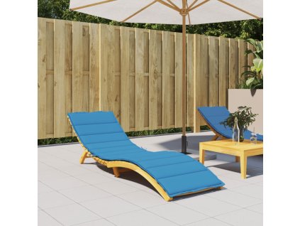 Poduška na lehátko modrá 200 x 70 x 3 cm oxfordská látka 314222