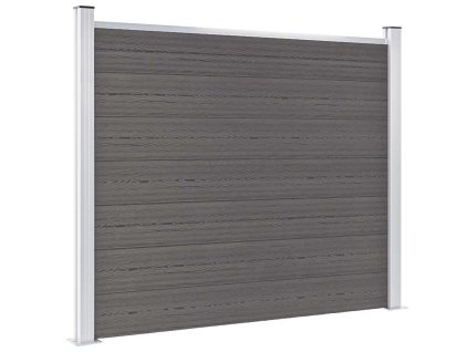 Plotový dílec WPC 180 x 146 cm šedý 148982