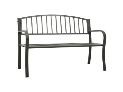 Zahradní lavice šedá 120 cm ocel 319581