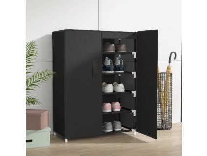 Botník černý 60 x 28 x 90 cm textil 337261