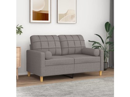 Dekorační polštáře 2 ks taupe Ø 15 x 50 cm textil 349508