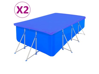 Krycí plachty na bazén 2 ks PE obdélníkové 90 g/m² 540 x 270 cm 3082805