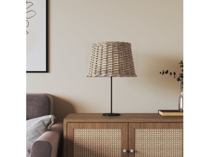 Stínidlo lampy hnědé Ø 40 x 26 cm proutěné 364393