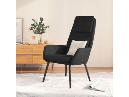 Relaxační židle černá textil 341318