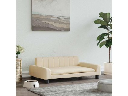 Pelíšek pro psy krémový 90 x 53 x 30 cm textil 171846