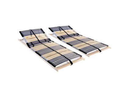 Lamelové rošty do postele 2 ks 42 lamel 7 zón 90 x 200 cm 3051436