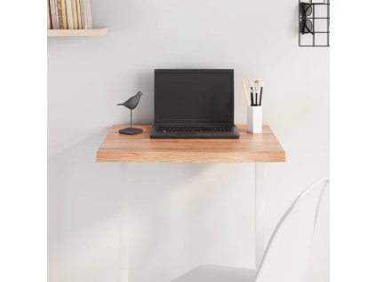 Stolní deska světle hnědá 60x40x(2-4)cm ošetřený masivní dub 3156345