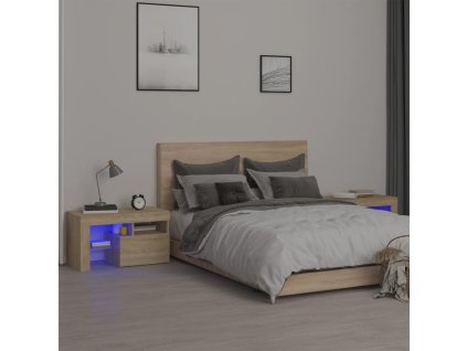 Noční stolky 2 ks s LED osvětlením dub sonoma 70 x 36,5 x 40 cm 3152772