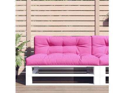 Poduška na palety růžová 120 x 40 x 12 cm textil 360643