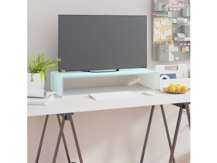 TV stolek / podstavec na monitor sklo zelený 70 x 30 x 13 cm 244144