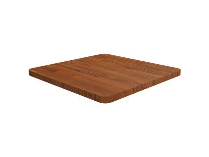 Čtvercová stolní deska tmavě hnědá 50x50x2,5 cm ošetřený dub 343043