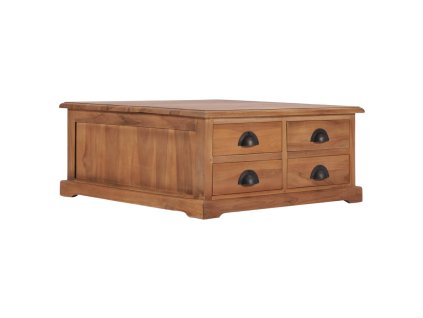 Konferenční stolek 68 x 68 x 30 cm masivní teakové dřevo 286274