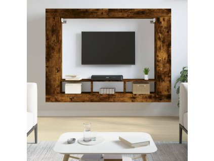 TV skříňka kouřový dub 152 x 22 x 113 cm kompozitní dřevo 833727