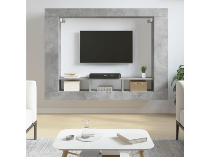 TV skříňka betonově šedá 152 x 22 x 113 cm kompozitní dřevo 833725