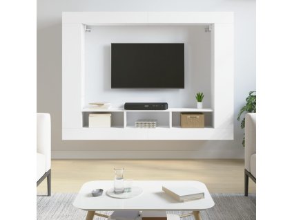 TV skříňka bílá 152 x 22 x 113 cm kompozitní dřevo 833722