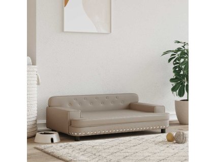 Pelíšek pro psy cappuccino 90 x 53 x 30 cm umělá kůže 171880