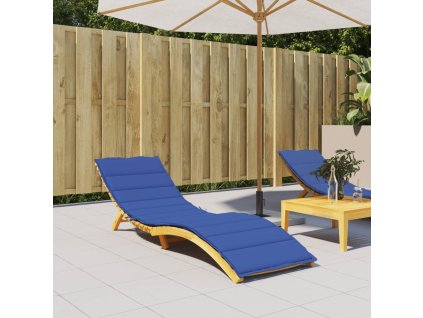 Poduška na lehátko královsky modrá 200x60x3 cm oxfordská látka 314213