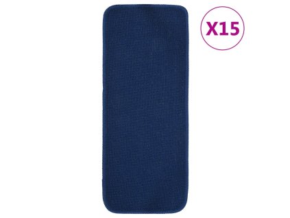 Protiskluzové nášlapy na schody 15 ks 60x25 cm námořnická modř 340398