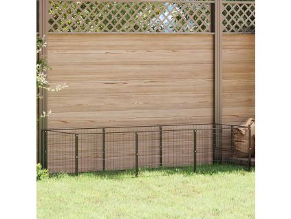 Psí kotec černý 3 m² ocel 3082093