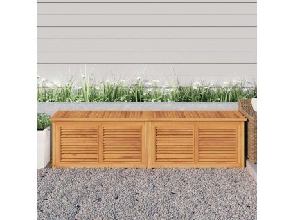 Zahradní úložný box s vložkou 200 x 50 x 55 cm masivní teak 363274
