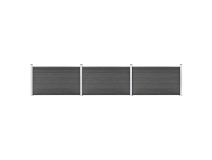 Set plotového dílce WPC 526 x 105 cm černý 3070448