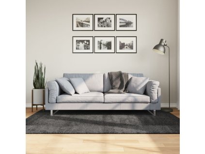 Koberec PAMPLONA s vysokým vlasem moderní antracitový 140x200cm 375191