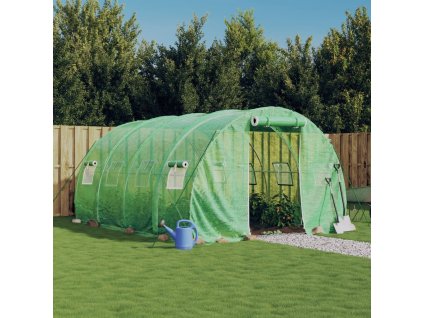 Skleník s ocelovým rámem zelený 12 m² 4 x 3 x 2 m 3188039
