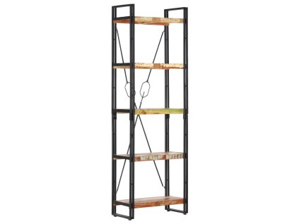 Knihovna s 5 policemi 60x30x180 cm masivní recyklované dřevo 286585