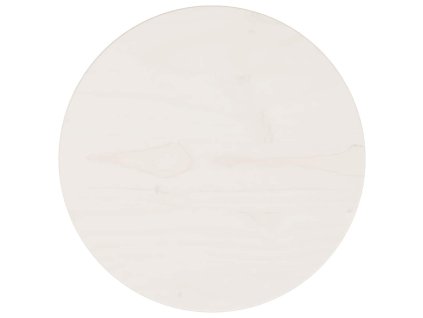 Stolní deska bílá Ø 30 x 2,5 cm masivní borové dřevo 813651