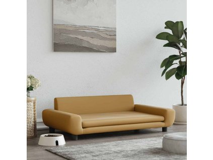 Pelíšek pro psy hnědý 100 x 54 x 33 cm samet 171986