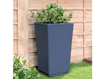 Zahradní květináče 4 ks modrá šedá 32,5 x 32,5 x 57 cm PP 367851
