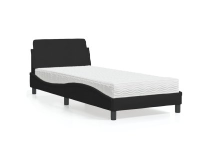 Postel s matrací Dover černá 90 x 200 cm textil 3208326