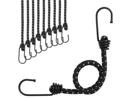 Gumicuky s reflexním proužkem a háčky 10 ks 38 cm 4008142