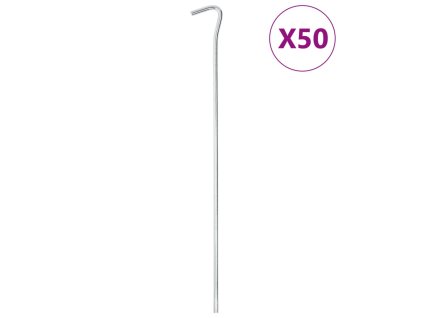 Stanové kolíky 50 ks 30 cm Ø 5 mm pozinkovaná ocel 4009324