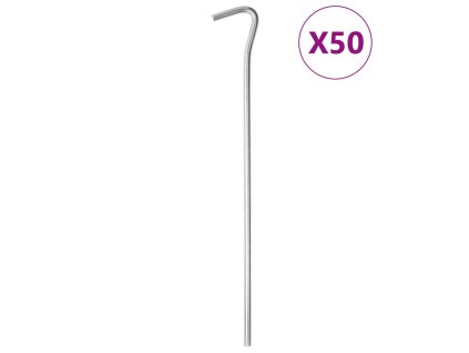 Stanové kolíky 50 ks 23 cm Ø 5 mm pozinkovaná ocel 4009332