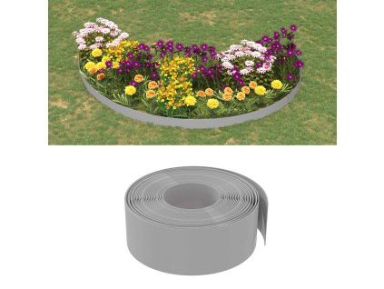 Travní lemy 3 ks šedé 10 m 20 cm polyethylen 3155453