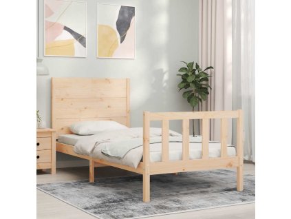 Postel bez matrace 100 x 200 cm masivní borovice 3192741