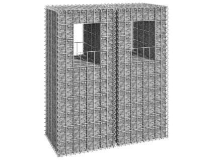 Gabionové sloupky 2 ks 40 x 40 x 100 cm železo 151261