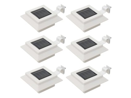 Zahradní solární lampy 6 ks LED čtvercové 12 cm bílé 44469
