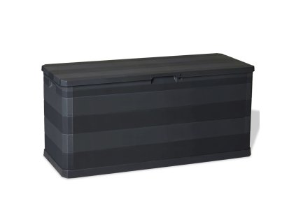 Zahradní úložný box černý 117 x 45 x 56 cm 43708
