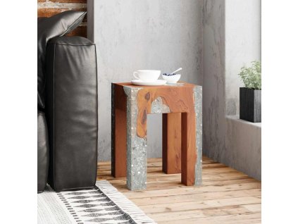 Stolička masivní teak a pryskyřice 243470