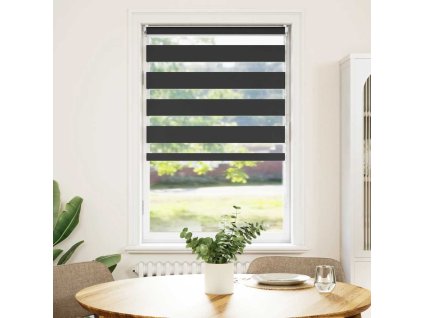 Zebrová roleta 50,9 x 100 cm, šířka látky 46,7 cm, černá 240188