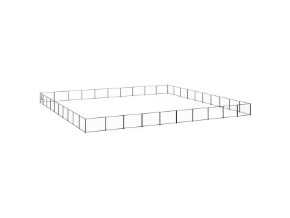 Psí kotec černý 100 m² ocel 3082197