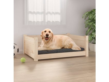 Pelíšek pro psy 75,5 x 55,5 x 28 cm masivní borovice 821452