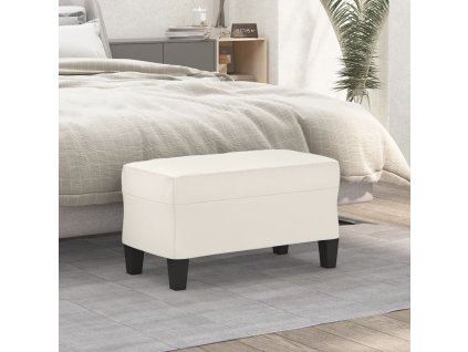 Lavice krémová 70x35x41 cm umělá kůže 349440